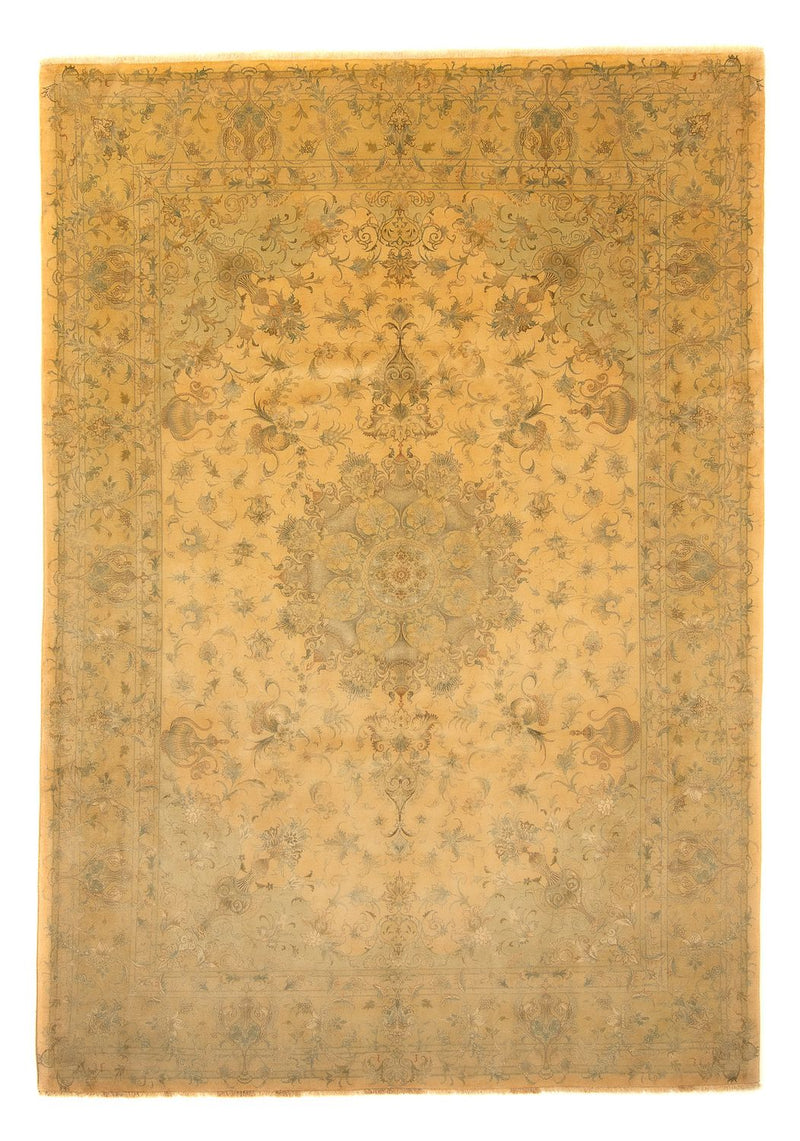 Täbriz - 50 Raj Teppich 251x352cm - Perserteppich - hellbraun