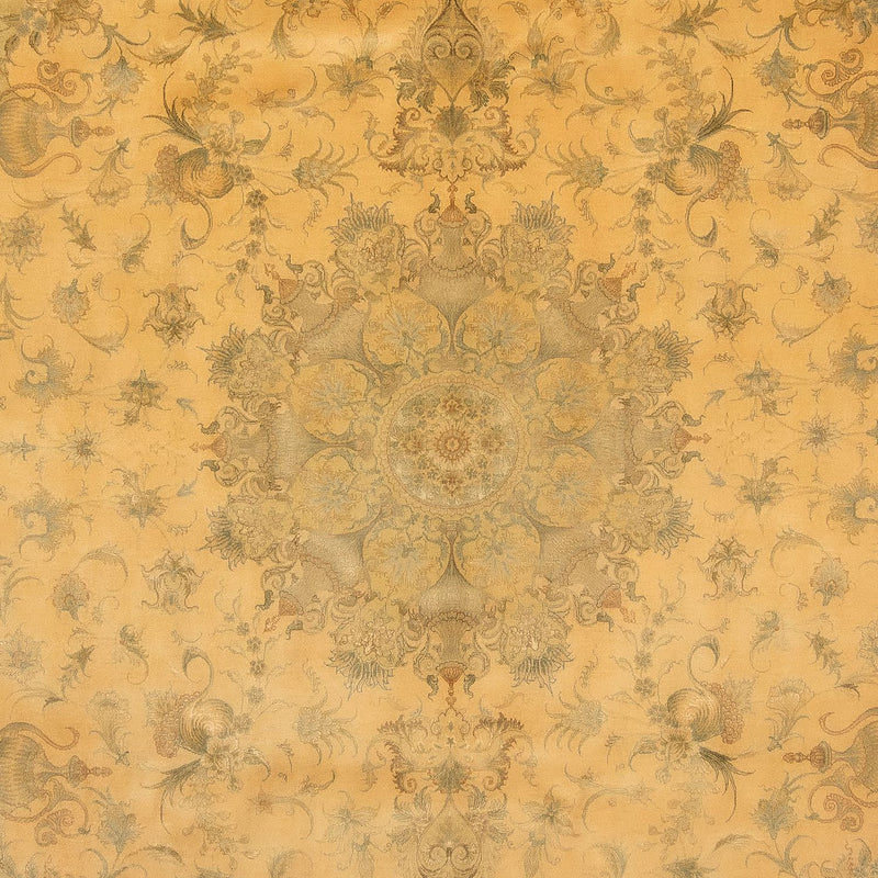 Täbriz - 50 Raj Teppich 251x352cm - Perserteppich - hellbraun
