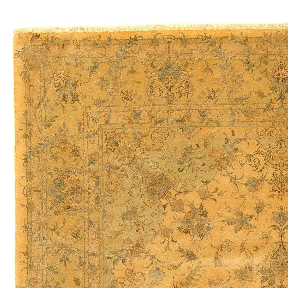 Täbriz - 50 Raj Teppich 251x352cm - Perserteppich - hellbraun