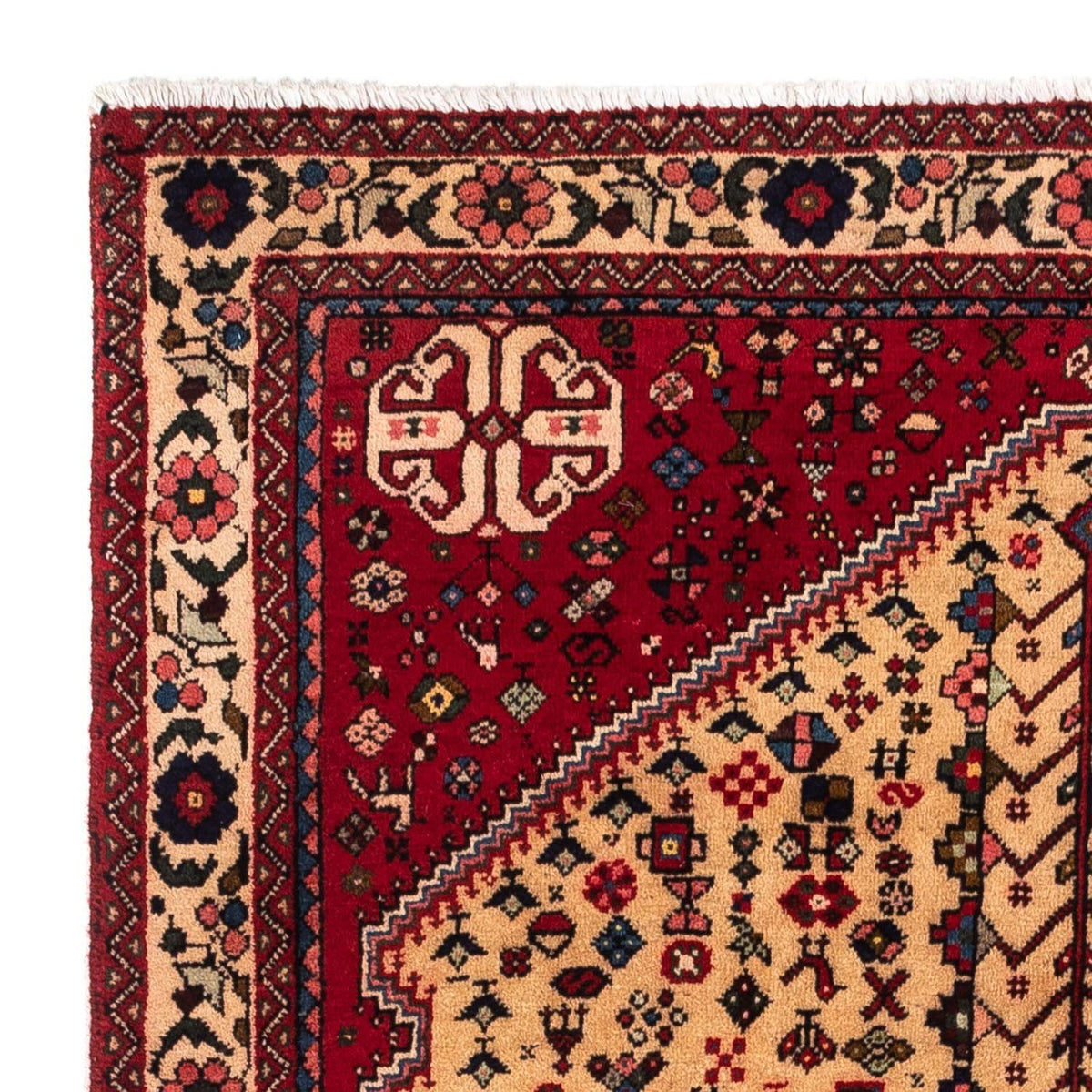 Abadeh Teppich 105x157cm - Perserteppich - dunkelrot