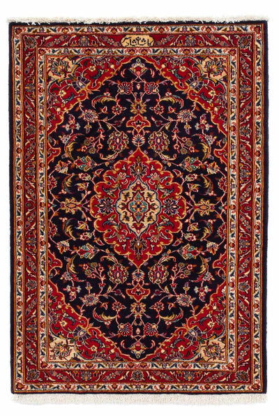 Keshan Teppich 77x118cm - Perserteppich - dunkelblau