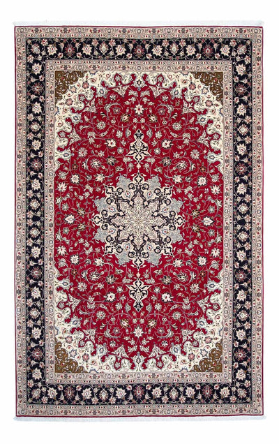 Täbriz - 50 Raj Teppich 205x318cm - Perserteppich - dunkelrot