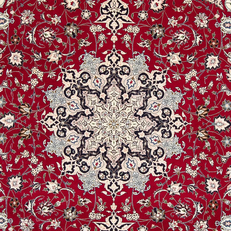 Täbriz - 50 Raj Teppich 205x318cm - Perserteppich - dunkelrot