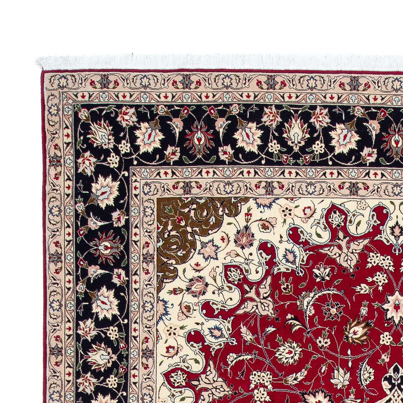 Täbriz - 50 Raj Teppich 205x318cm - Perserteppich - dunkelrot