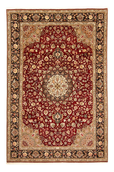 Täbriz - 50 Raj Teppich 247x364cm - Perserteppich - dunkelrot