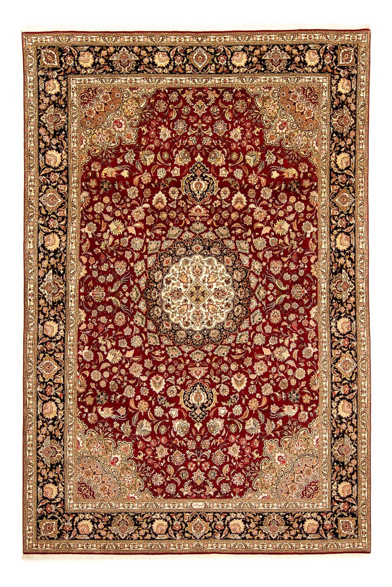 Täbriz - 50 Raj Teppich 247x364cm - Perserteppich - dunkelrot