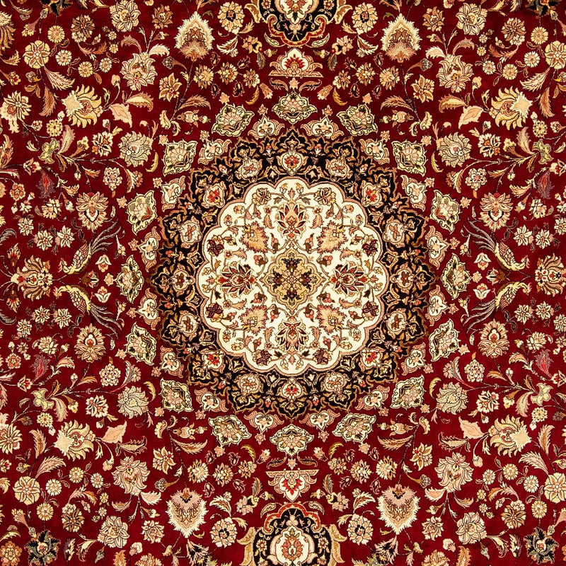 Täbriz - 50 Raj Teppich 247x364cm - Perserteppich - dunkelrot