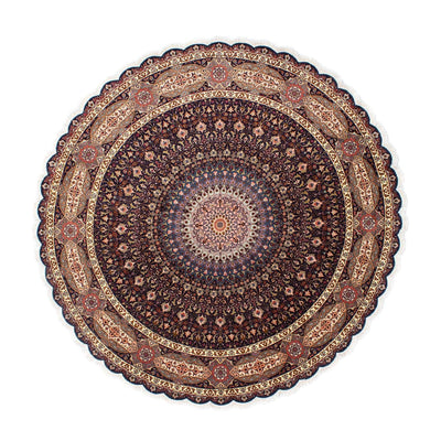 Täbriz - 50 Raj Teppich 240x240cm - Perserteppich - dunkelblau