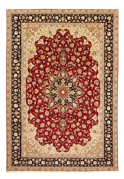 Täbriz - 50 Raj Teppich 255x343cm - Perserteppich - dunkelrot