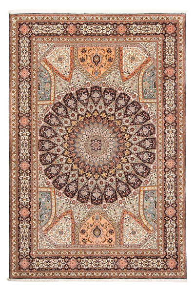 Täbriz - 50 Raj Teppich 208x305cm - Perserteppich - mehrfarbig