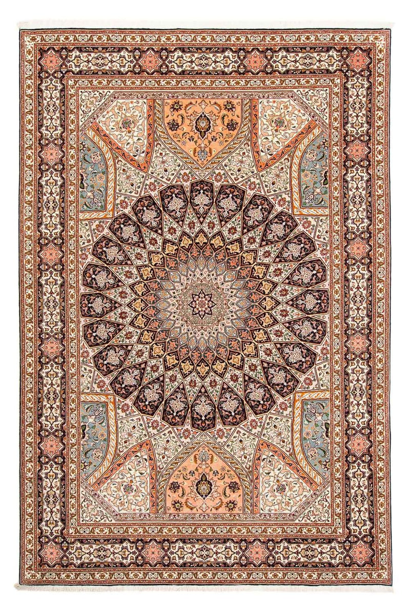 Täbriz - 50 Raj Teppich 208x305cm - Perserteppich - mehrfarbig