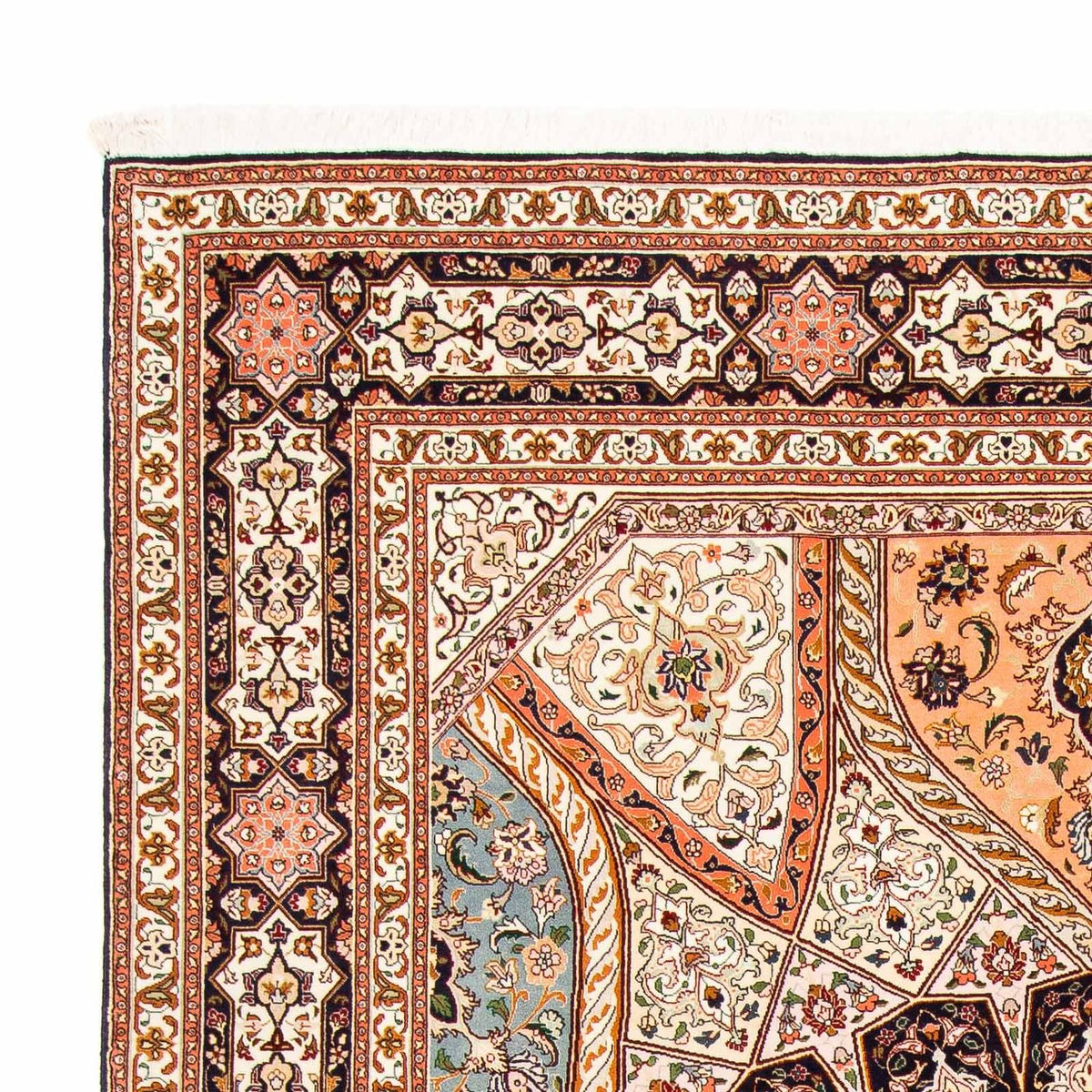 Täbriz - 50 Raj Teppich 208x305cm - Perserteppich - mehrfarbig