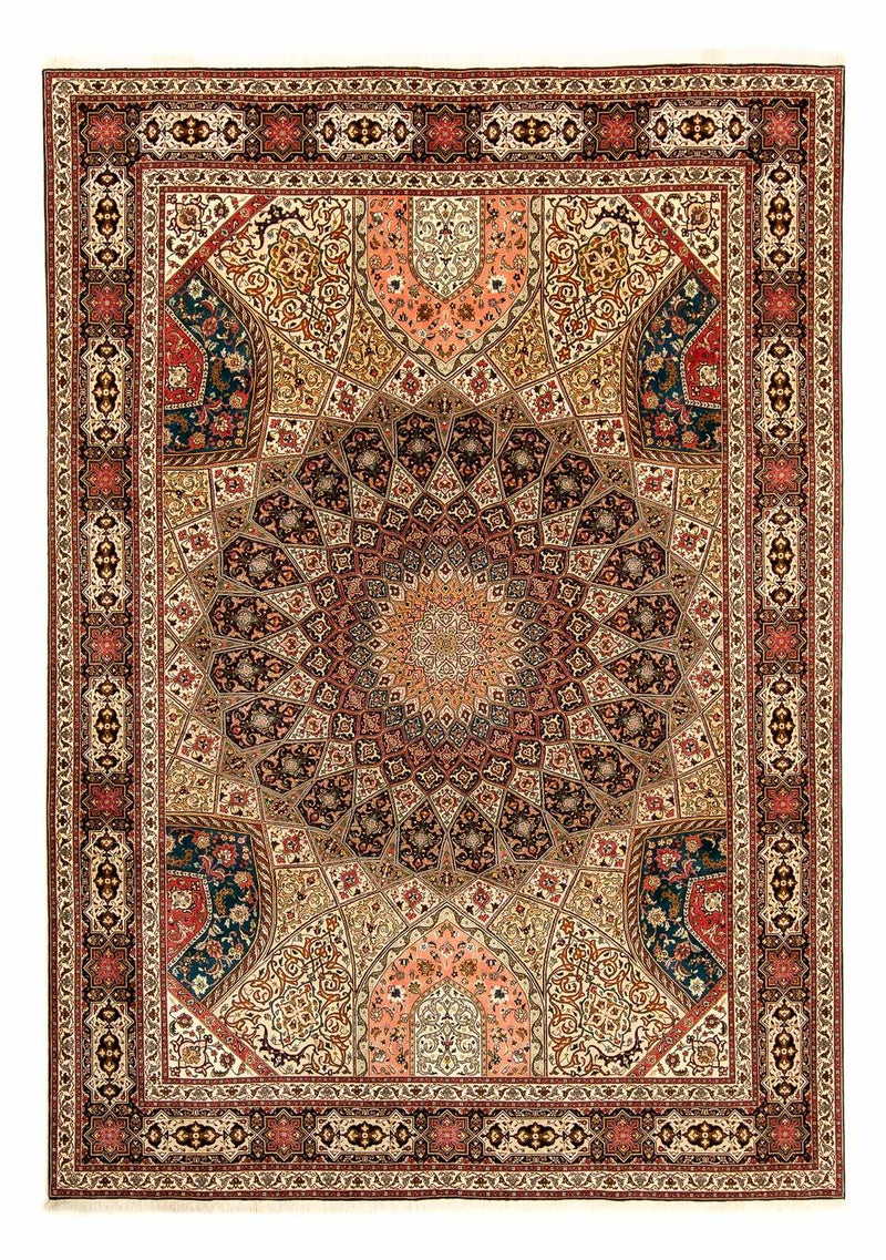 Täbriz - 50 Raj Teppich 260x360cm - Perserteppich - mehrfarbig