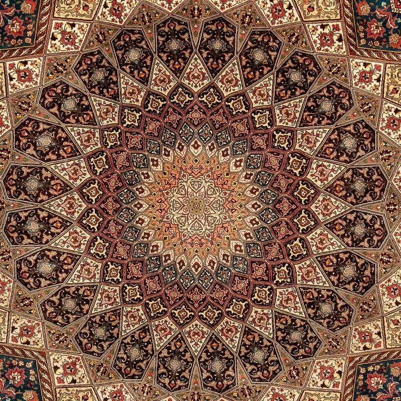 Täbriz - 50 Raj Teppich 260x360cm - Perserteppich - mehrfarbig