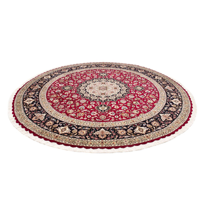 Täbriz - 50 Raj Teppich 245x245cm - Perserteppich - dunkelrot