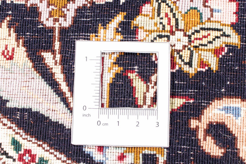 Täbriz - 50 Raj Teppich 245x245cm - Perserteppich - dunkelrot