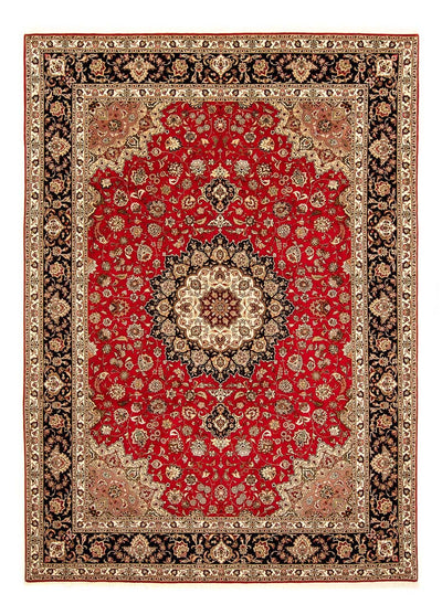 Täbriz - 50 Raj Teppich 250x358cm - Perserteppich - rot