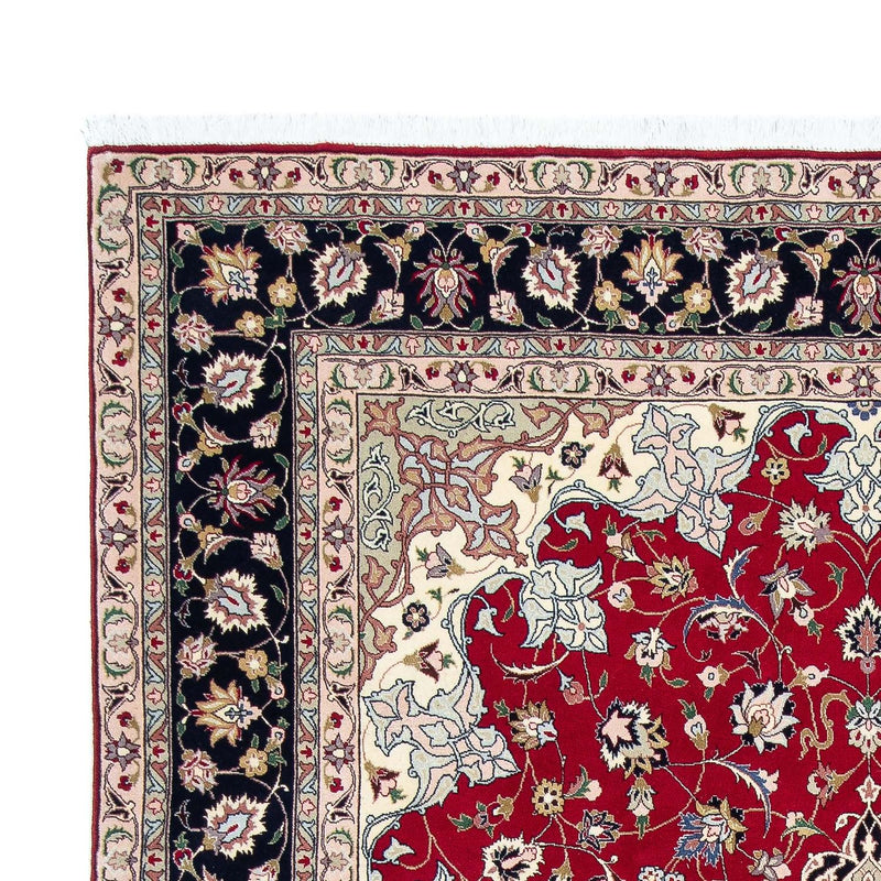 Täbriz - 50 Raj Teppich 203x302cm - Perserteppich - dunkelrot