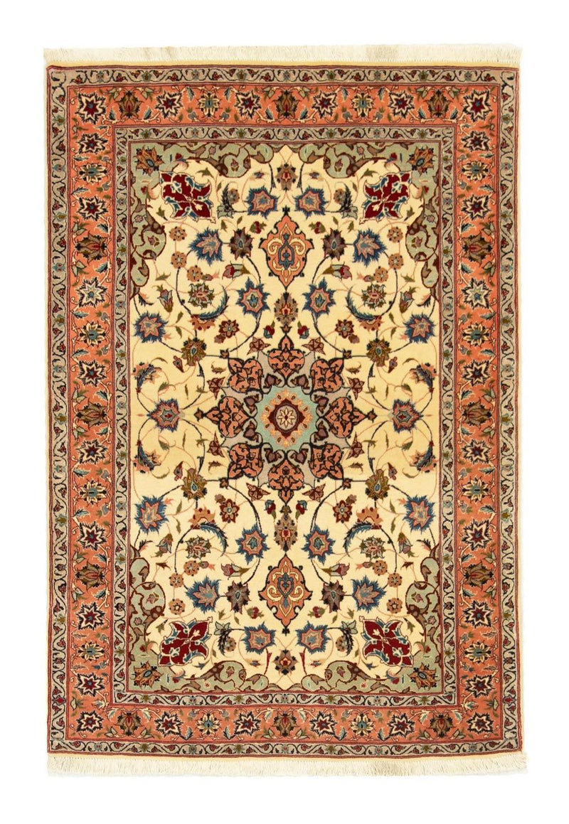 Täbriz - 50 Raj Teppich 102x151cm - Perserteppich - beige