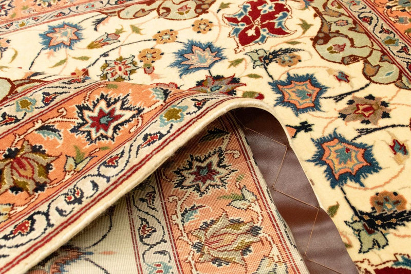 Täbriz - 50 Raj Teppich 102x151cm - Perserteppich - beige