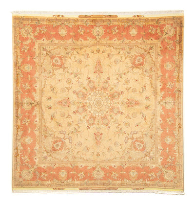 Täbriz - 50 Raj Teppich 200x203cm - Perserteppich - beige