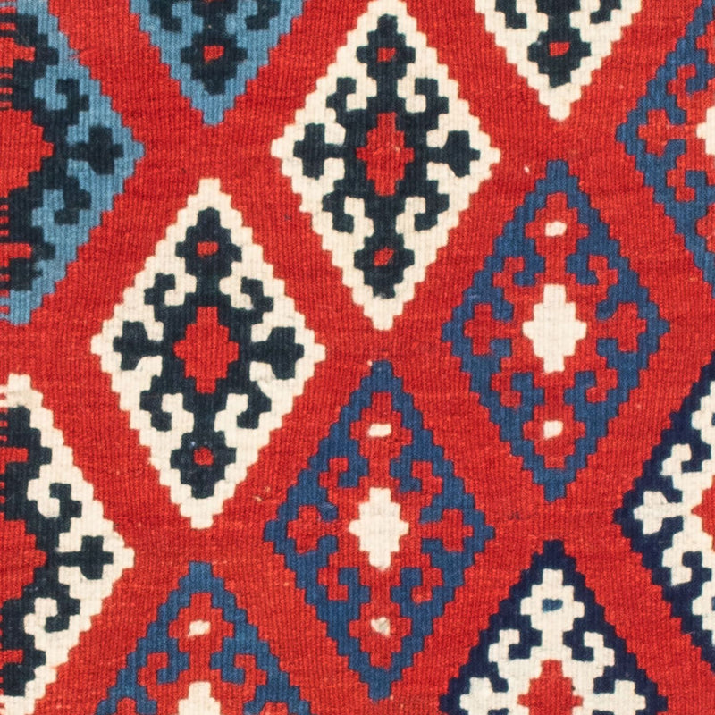 Kelim Fars Teppich 95x103cm - dunkelrot