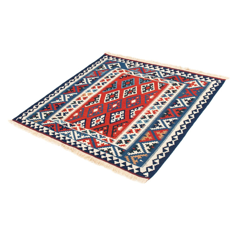 Kelim Fars Teppich 95x103cm - dunkelrot