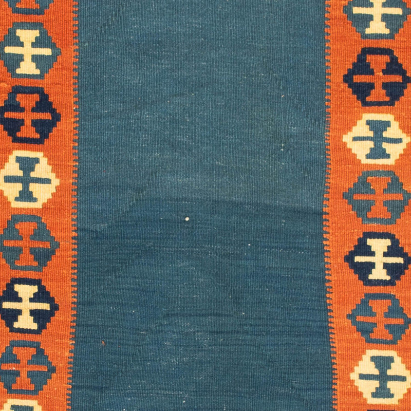 Kelim Fars Teppich 102x102cm - dunkelblau