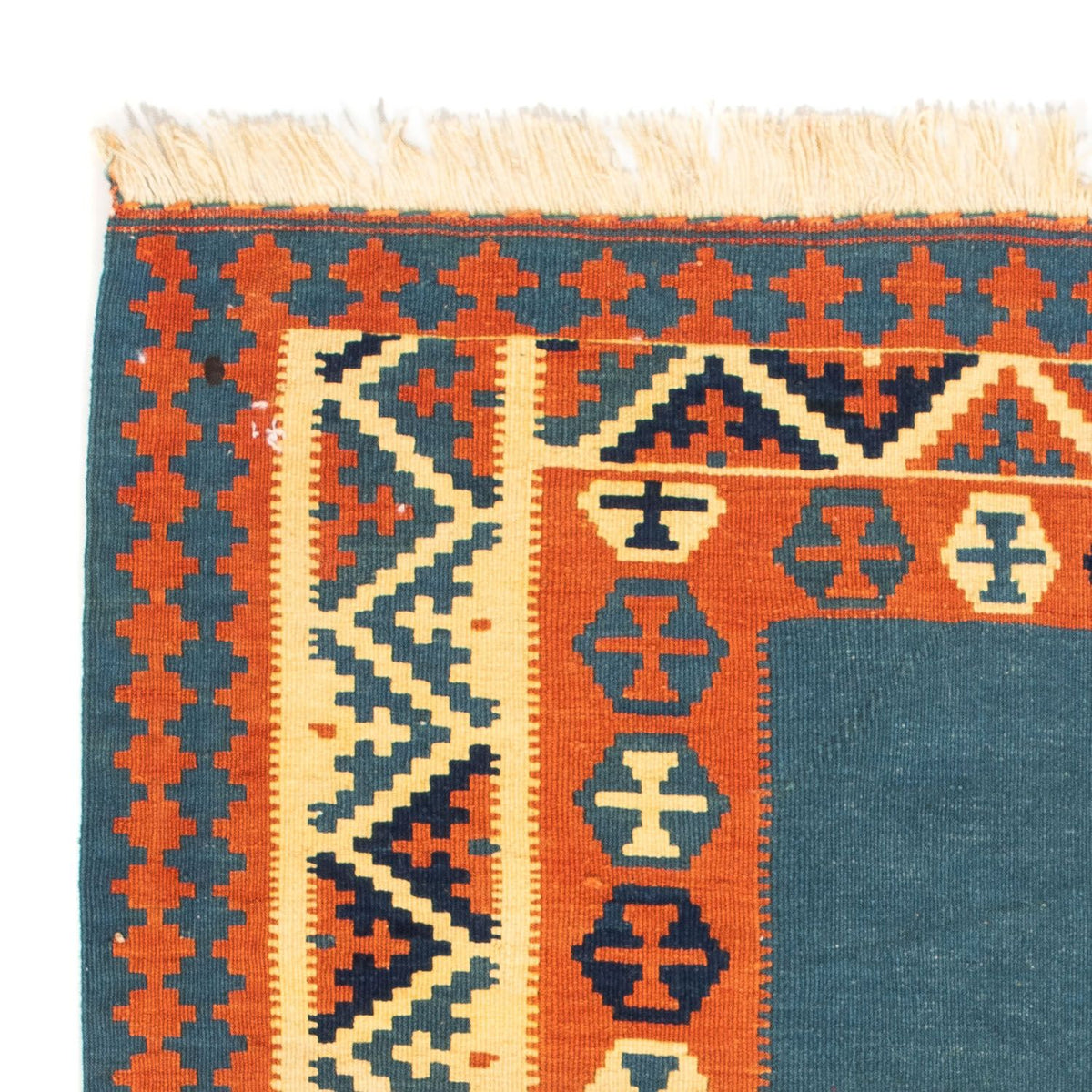 Kelim Fars Teppich 102x102cm - dunkelblau