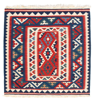 Kelim Fars Teppich 93x98cm - dunkelblau