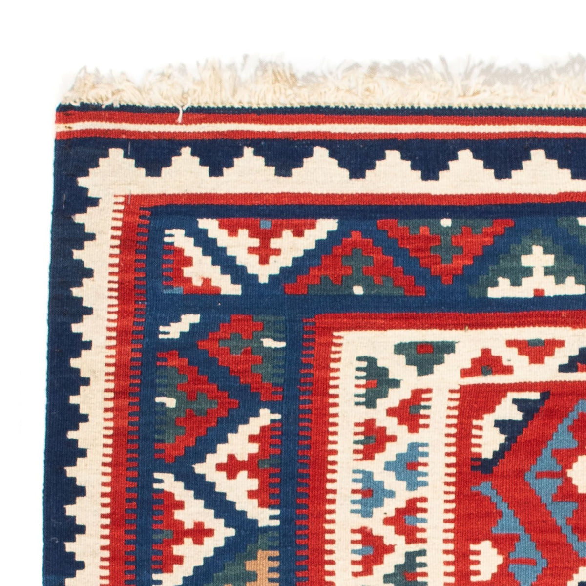 Kelim Fars Teppich 93x98cm - dunkelblau