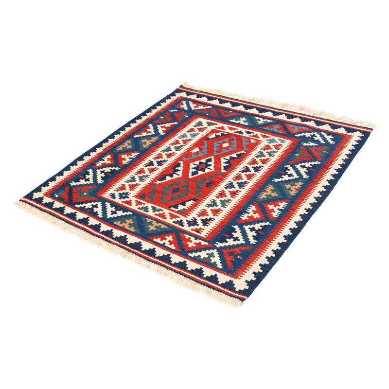 Kelim Fars Teppich 93x98cm - dunkelblau