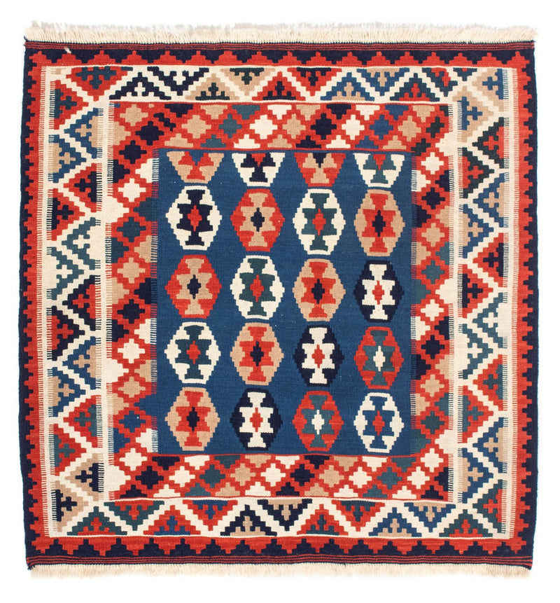 Kelim Fars Teppich 102x103cm - dunkelblau