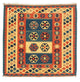 Kelim Fars Teppich 100x100cm - mehrfarbig