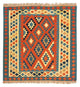 Kelim Fars Teppich 103x103cm - rost