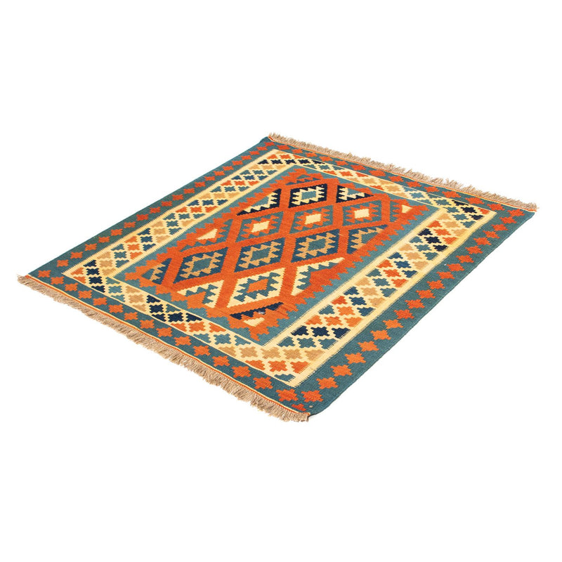 Kelim Fars Teppich 103x103cm - rost
