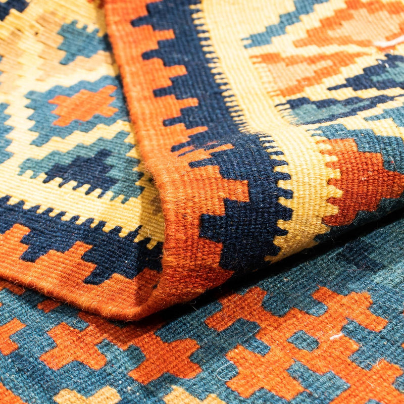 Kelim Fars Teppich 100x105cm - mehrfarbig