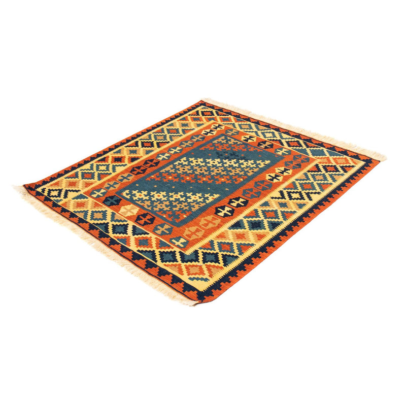 Kelim Fars Teppich 100x105cm - mehrfarbig