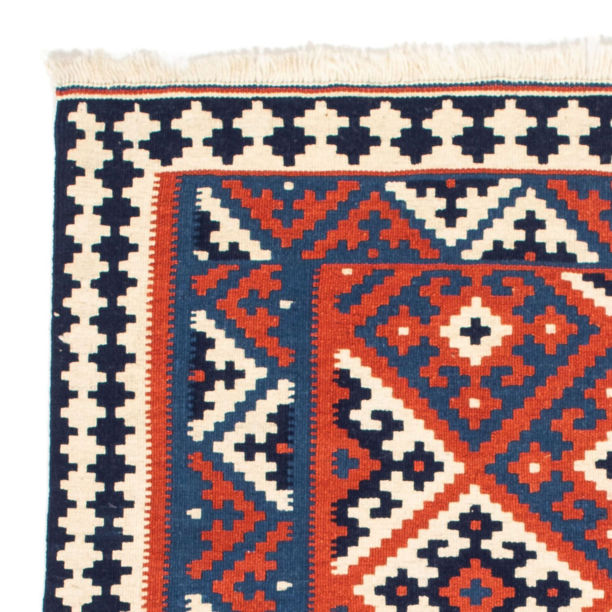 Kelim Fars Teppich 101x103cm - dunkelrot