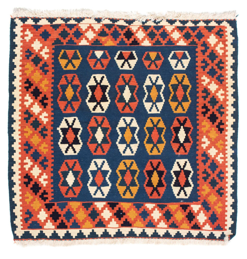 Kelim Fars Teppich 96x100cm - dunkelblau