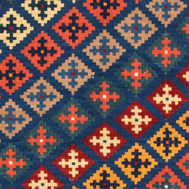 Kelim Fars Teppich 100x108cm - dunkelblau