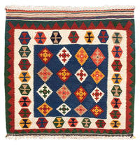 Kelim Fars Teppich 98x98cm - dunkelblau – product image