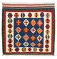 Kelim Fars Teppich 98x98cm - dunkelblau