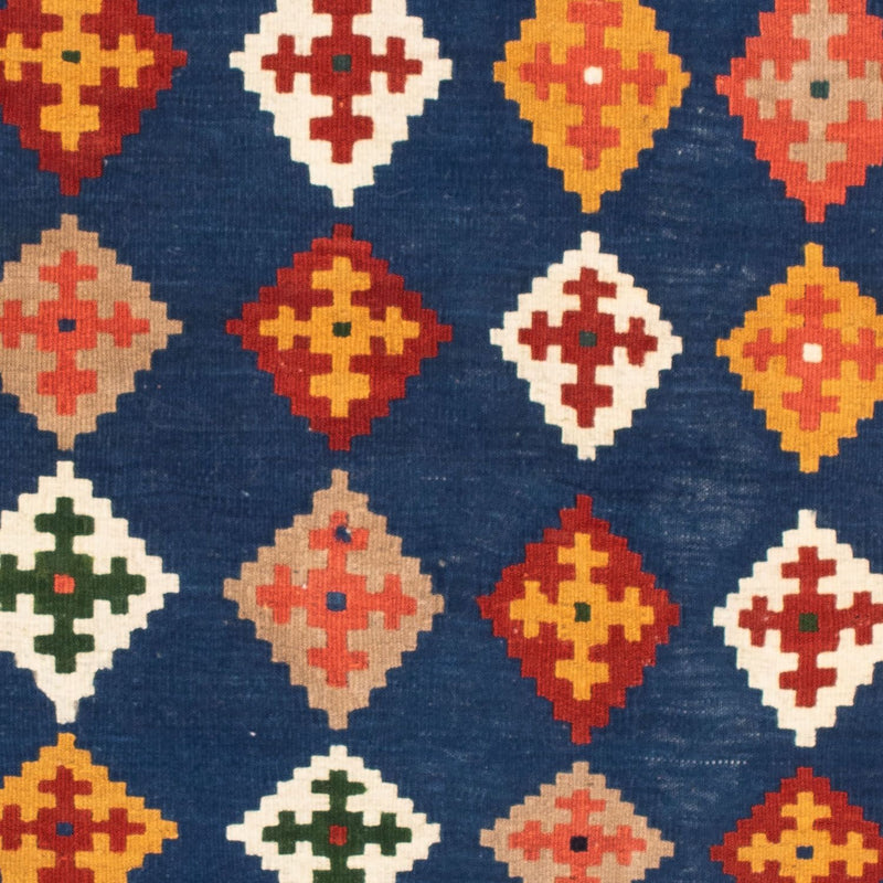 Kelim Fars Teppich 98x98cm - dunkelblau