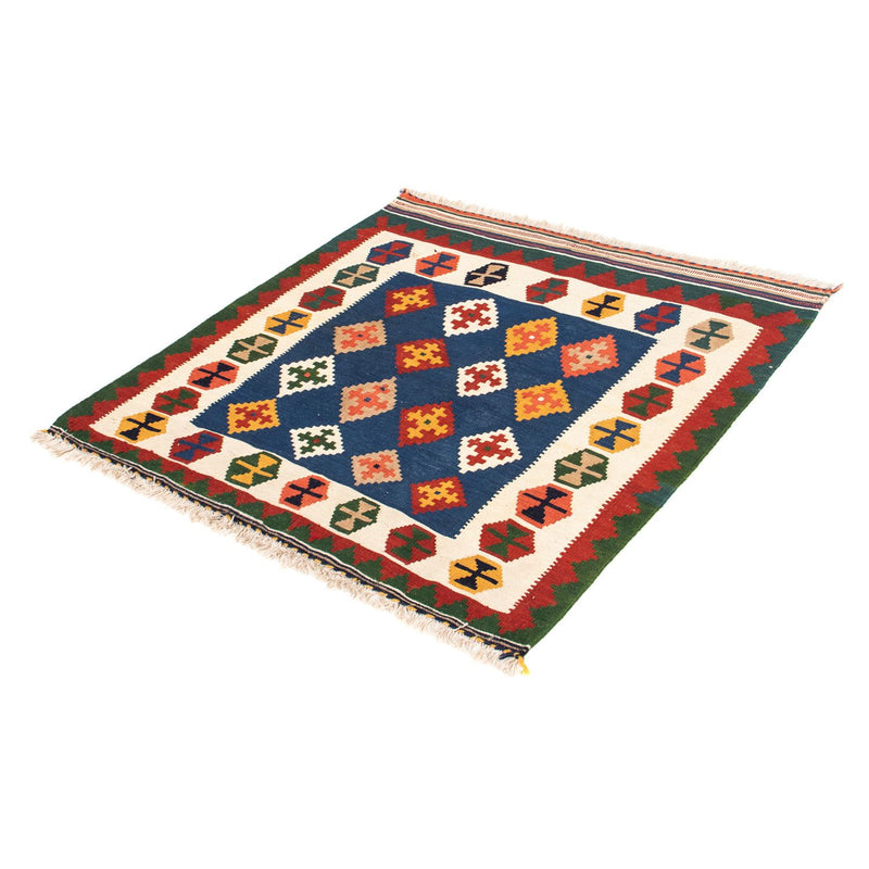 Kelim Fars Teppich 98x98cm - dunkelblau