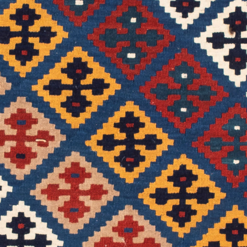 Kelim Fars Teppich 103x104cm - dunkelblau