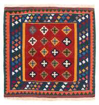 Kelim Fars Teppich 101x104cm - dunkelrot – product image