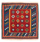 Kelim Fars Teppich 101x104cm - dunkelrot