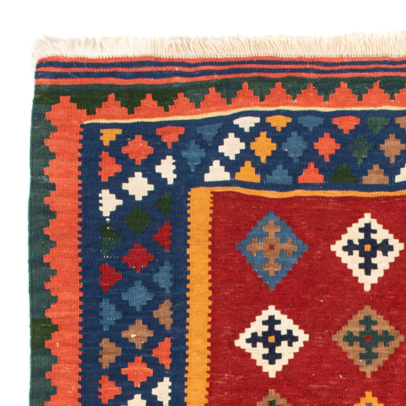 Kelim Fars Teppich 101x104cm - dunkelrot