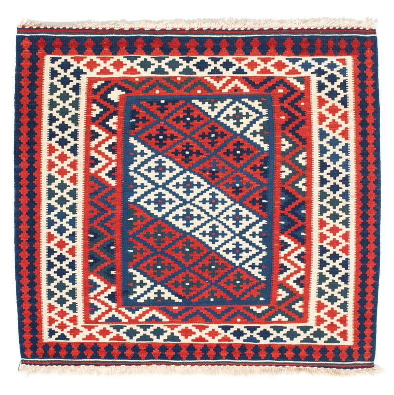Kelim Fars Teppich 95x100cm - dunkelblau
